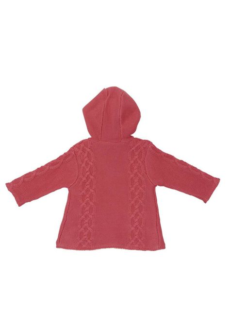 Chaleco C/Capucha Bebé Niña Rosado Pillin-2