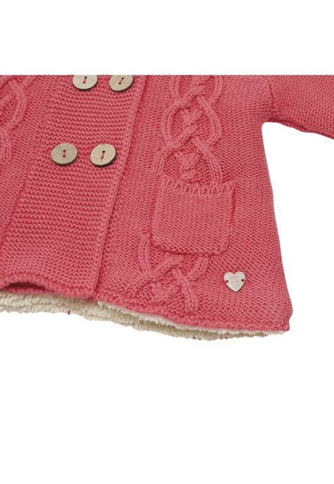 Chaleco C/Capucha Bebé Niña Rosado Pillin-3