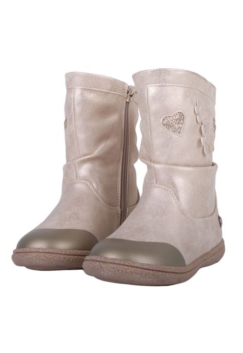 Bota Bebe Niña Dorado Pillin-0