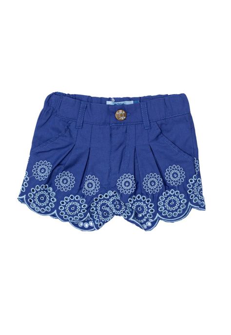 Short Bebe Niña Azul Pillin-0