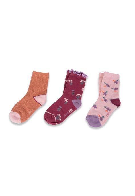 Pack 3 Pzas Calcetines Bebé Niña Multicolor Pillin (PAZ110-24SUR)-0