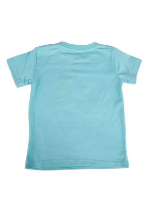 Polera Manga Corta Bebe Niño Turquesa Pillin-3