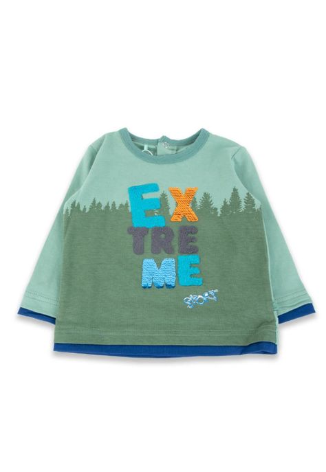 Polera Bebé Niño Verde Pillin-0