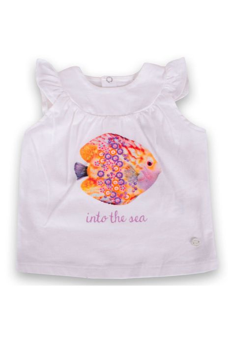 Polera Bebe Niña Blanco Pillin-0