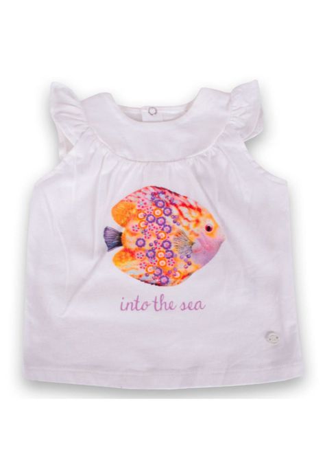 Polera Bebe Niña Blanco Pillin-0