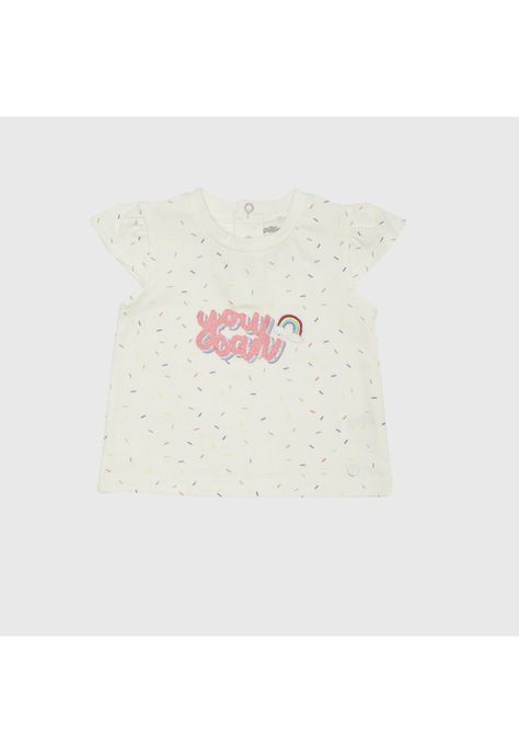 Polera Bebé Niña Blanco Pillin-0