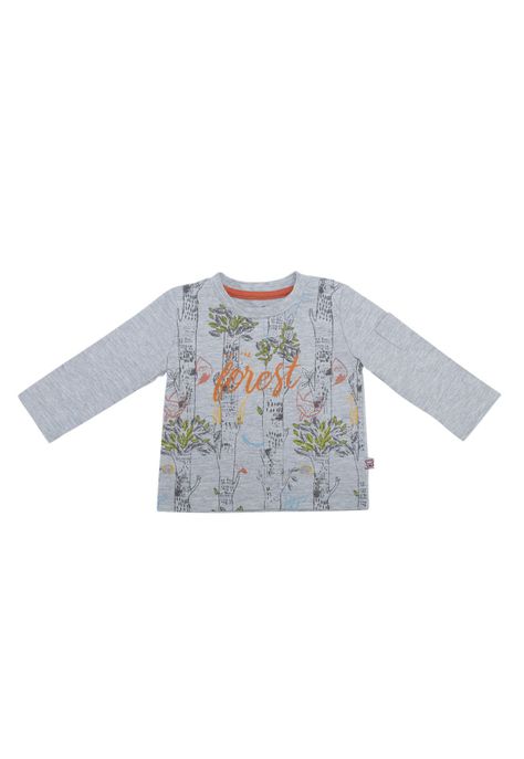 Polera Bebé Niño Gris Claro Pillin-0