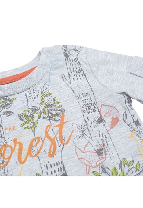 Polera Bebé Niño Gris Claro Pillin-2