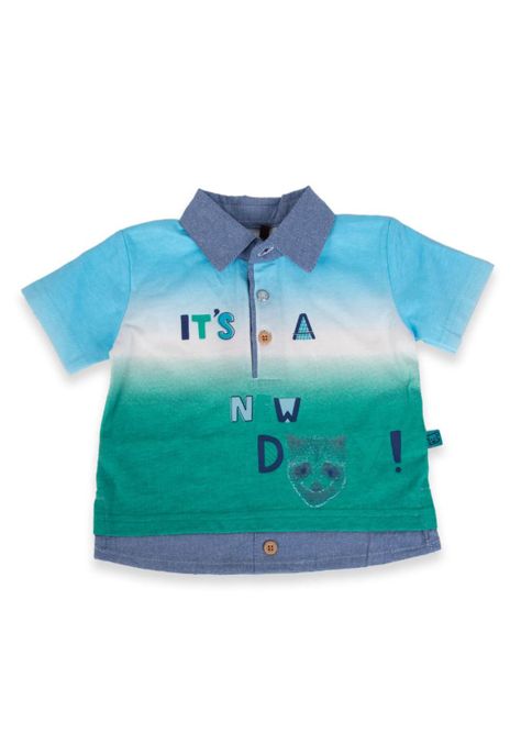 Polera Bebé Niño Azul Pillin-0