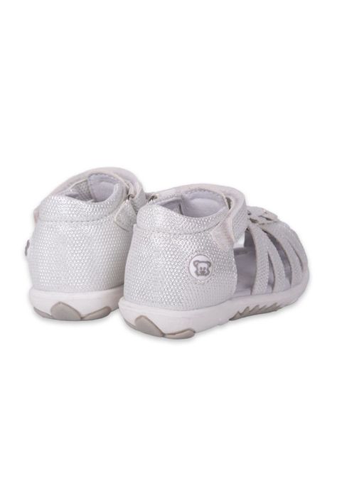 Sandalias Clasico Bebe Niña Plateado Pillin-3