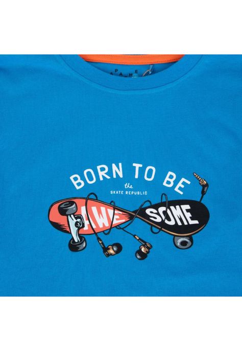Polera Niño Azul eléctrico Pillin-1