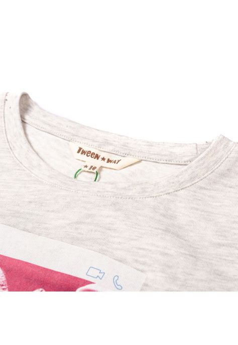 Polera M/L Niña Gris Claro Pillin-2