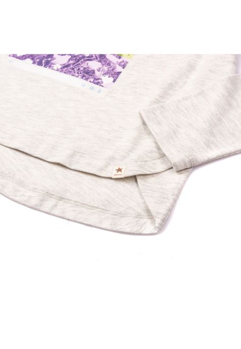 Polera M/L Niña Gris Claro Pillin-3