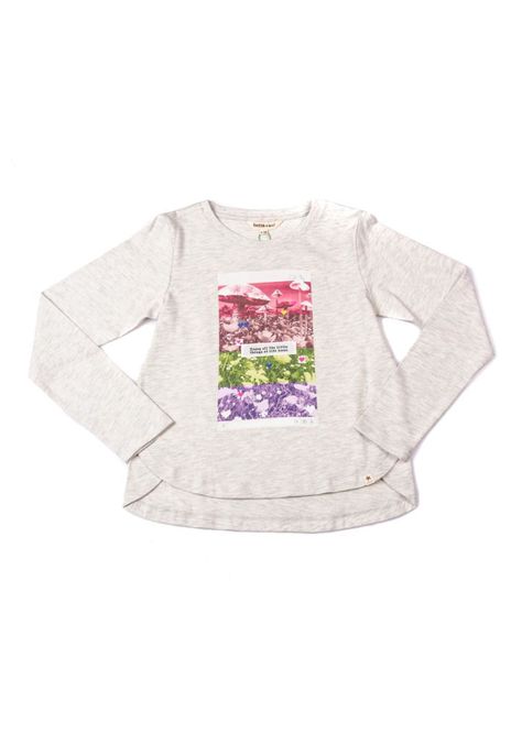 Polera M/L Niña Gris Claro Pillin-0
