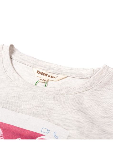 Polera M/L Niña Gris Claro Pillin-1