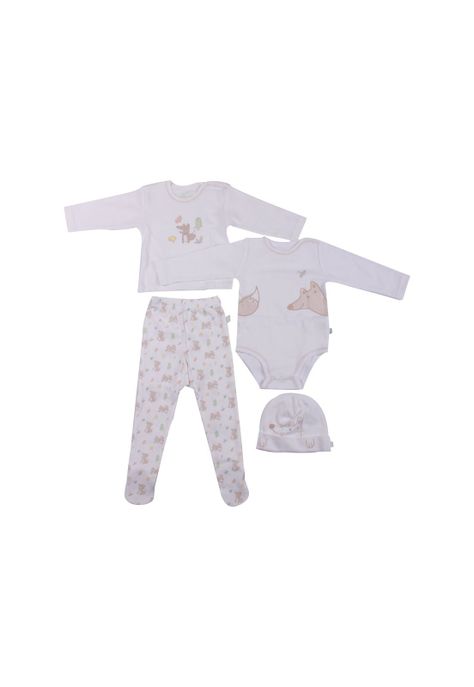 Set 4 Pzas Bebe Niña Multicolor Pillin-0