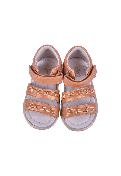 Sandalias Bebe Niña Café Pillin-1