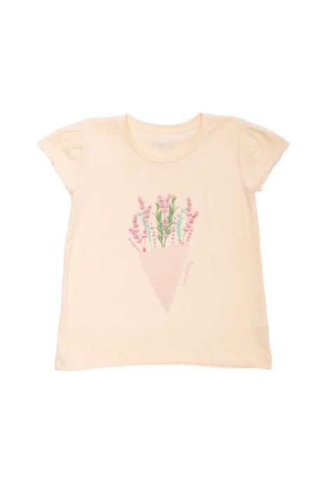 Polera Manga Corta Niña Rosado Pillin-0