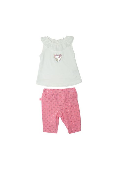 Conjunto Bebé Niña Blanco Pillin-0