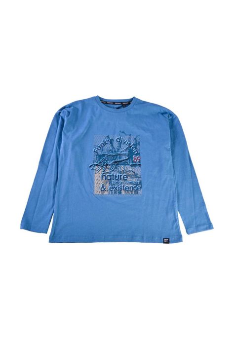 Polera Manga Larga Niño Denim Pillin-0