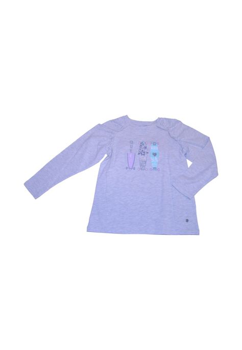 Polera Niña Gris claro Pillin-0