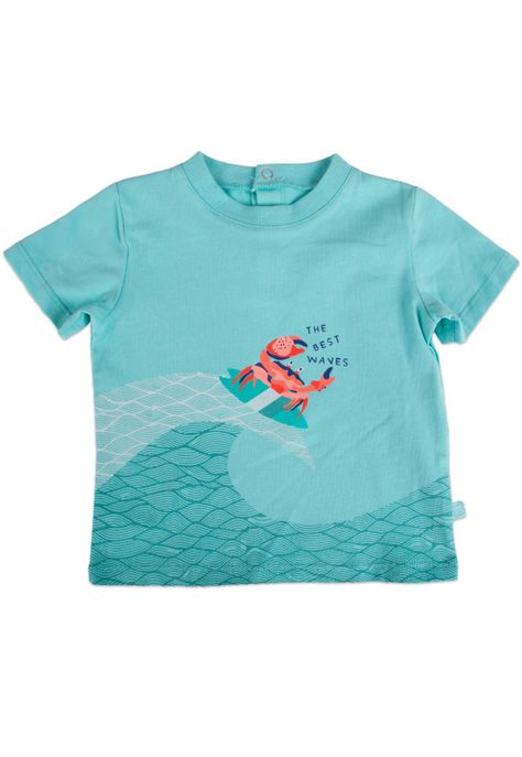 Polera Bebe Niño Turquesa Pillin-0
