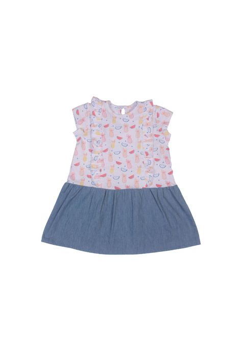 Vestido Bebe Niña Celeste Pillin-0