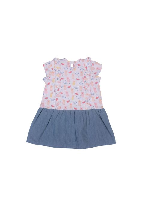 Vestido Bebe Niña Celeste Pillin-3