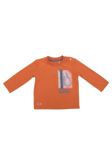 Polera Bebé Niño Manga Larga Ocre Pillin-0