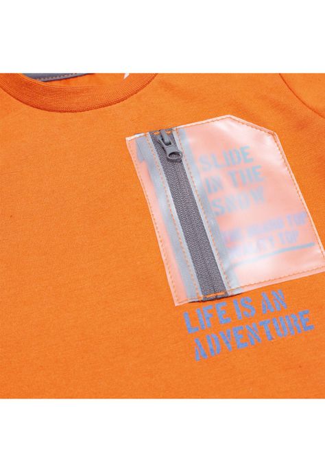 Polera Bebé Niño Manga Larga Ocre Pillin-2