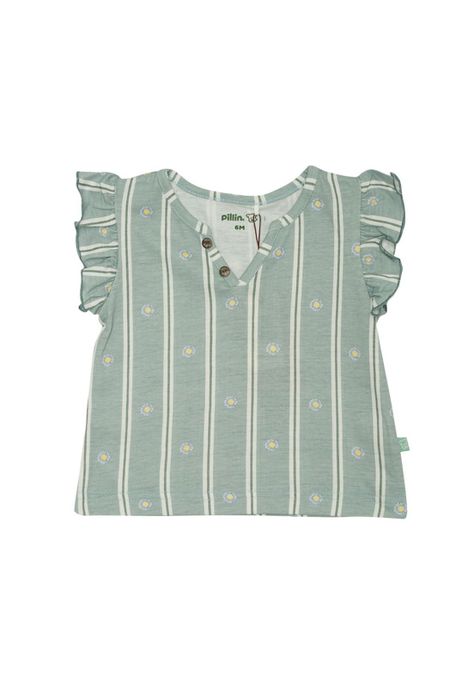 Polera Bebé Niña Verde Pillin-0