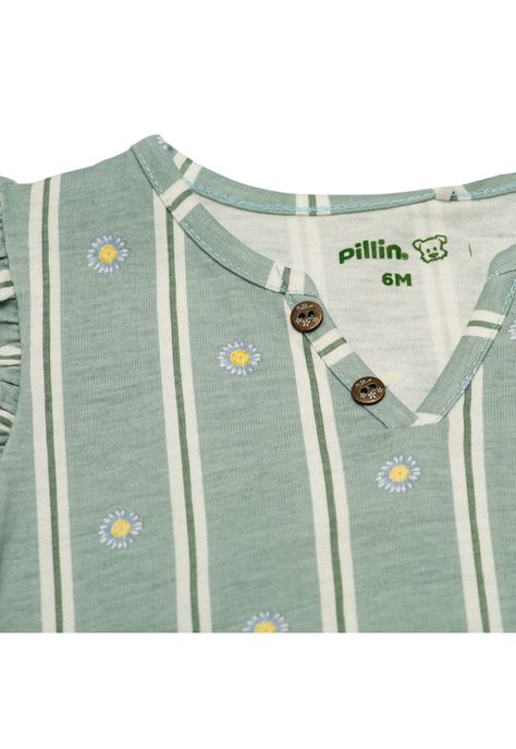 Polera Bebé Niña Verde Pillin-1