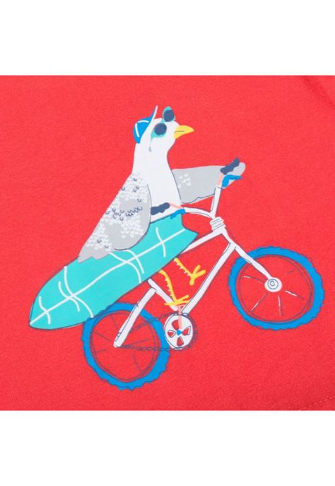 Polera Manga Corta Bebe Niño Rojo Pillin-1