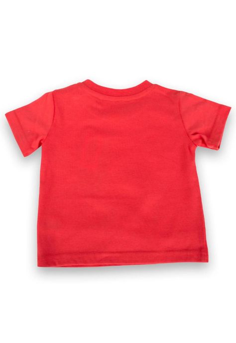 Polera Manga Corta Bebe Niño Rojo Pillin-2
