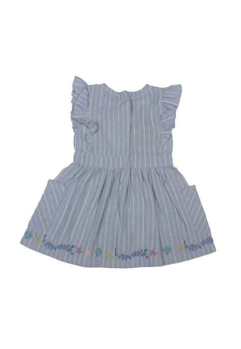 Vestido Bebe Niña Celeste Pillin-4