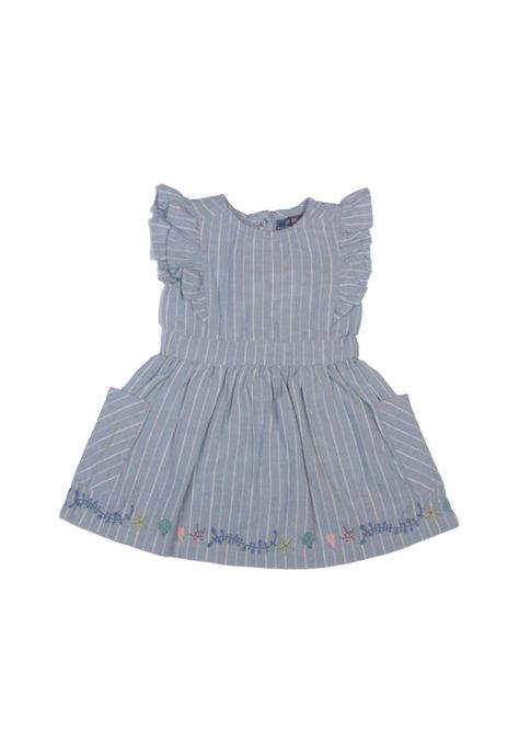 Vestido Bebe Niña Celeste Pillin-0