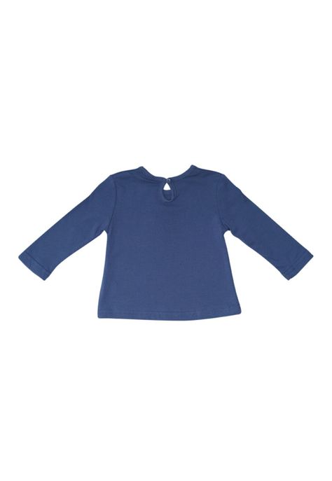 Polera Manga Larga Bebe Niña Azul Pillin-1