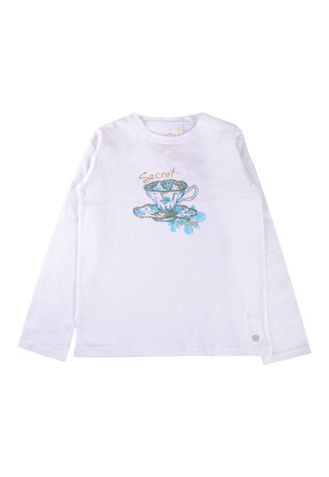 Polera Manga Larga Niña Crudo Pillin-0
