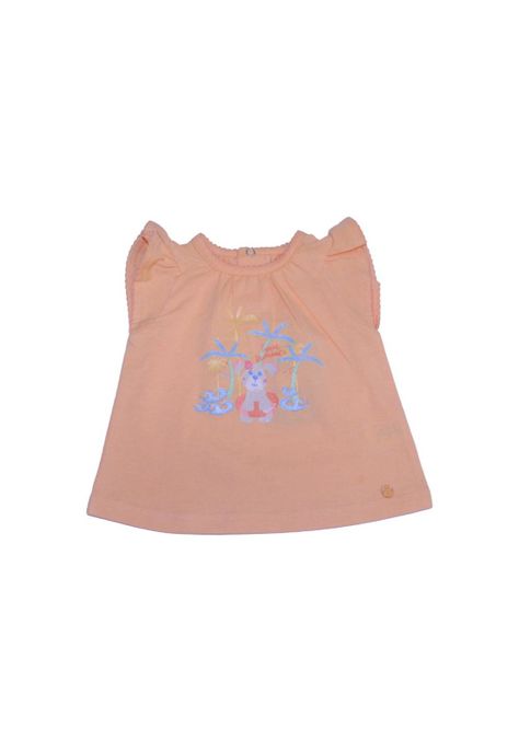 Polera Bebe Niña Naranja Pillin-0
