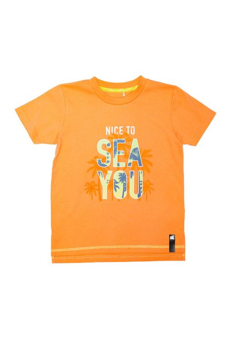 Polera Niño Naranja Pillin-0