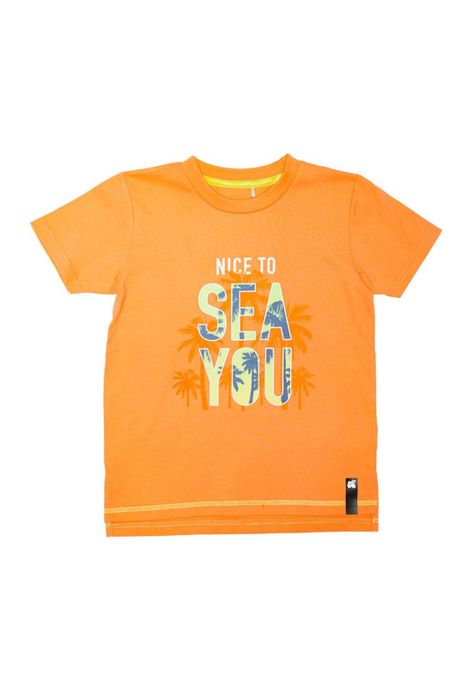 Polera Niño Naranja Pillin-0