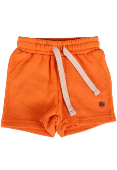 Bermuda Franela Bebe Niño Naranja Pillin-0