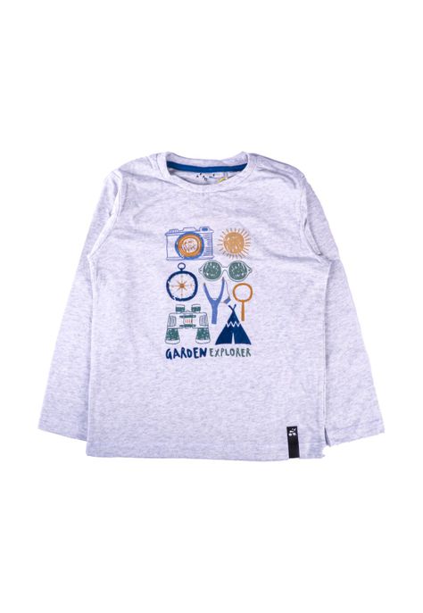 Polera Manga Larga Niño Gris claro Pillin-0