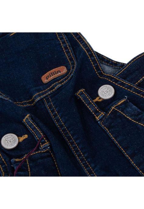 Jardinera Bebé Niño Denim Pillin-1
