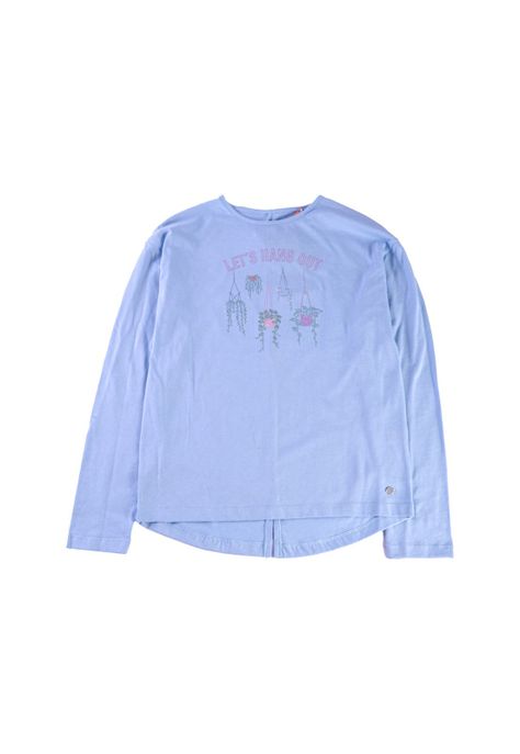 Polera Manga Larga Niña Celeste Pillin-1