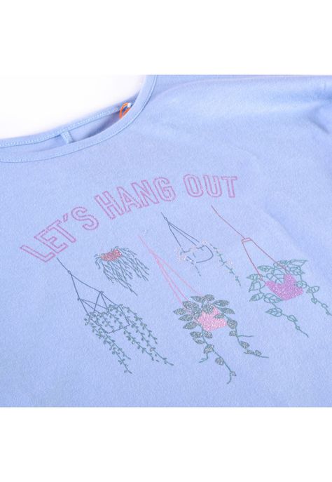 Polera Manga Larga Niña Celeste Pillin-2