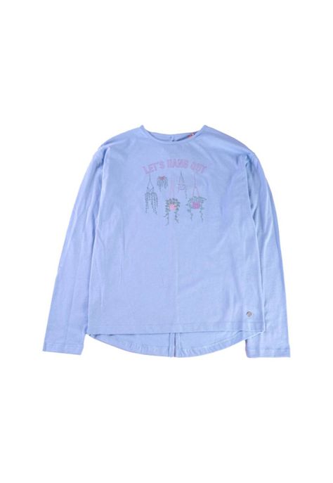 Polera Manga Larga Niña Celeste Pillin-0