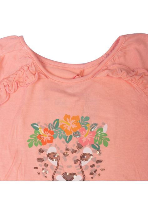 Polera Niña Naranja Pillin-1