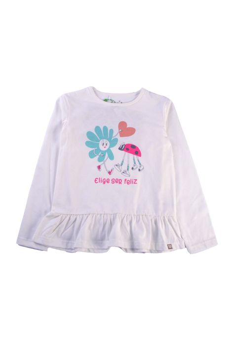Polera Sustentable Niña Blanco Pillin-0