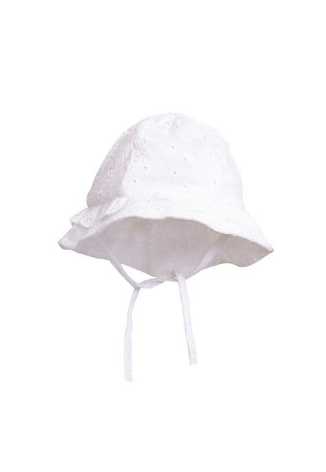 Gorro Broderie Niña Blanco Pillin-0
